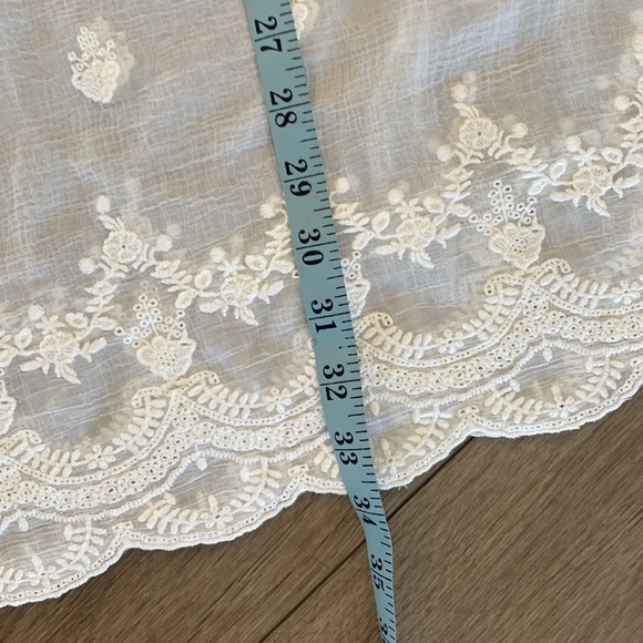 Free People embroidered white maxi skirt size small - Picture 4 of 9